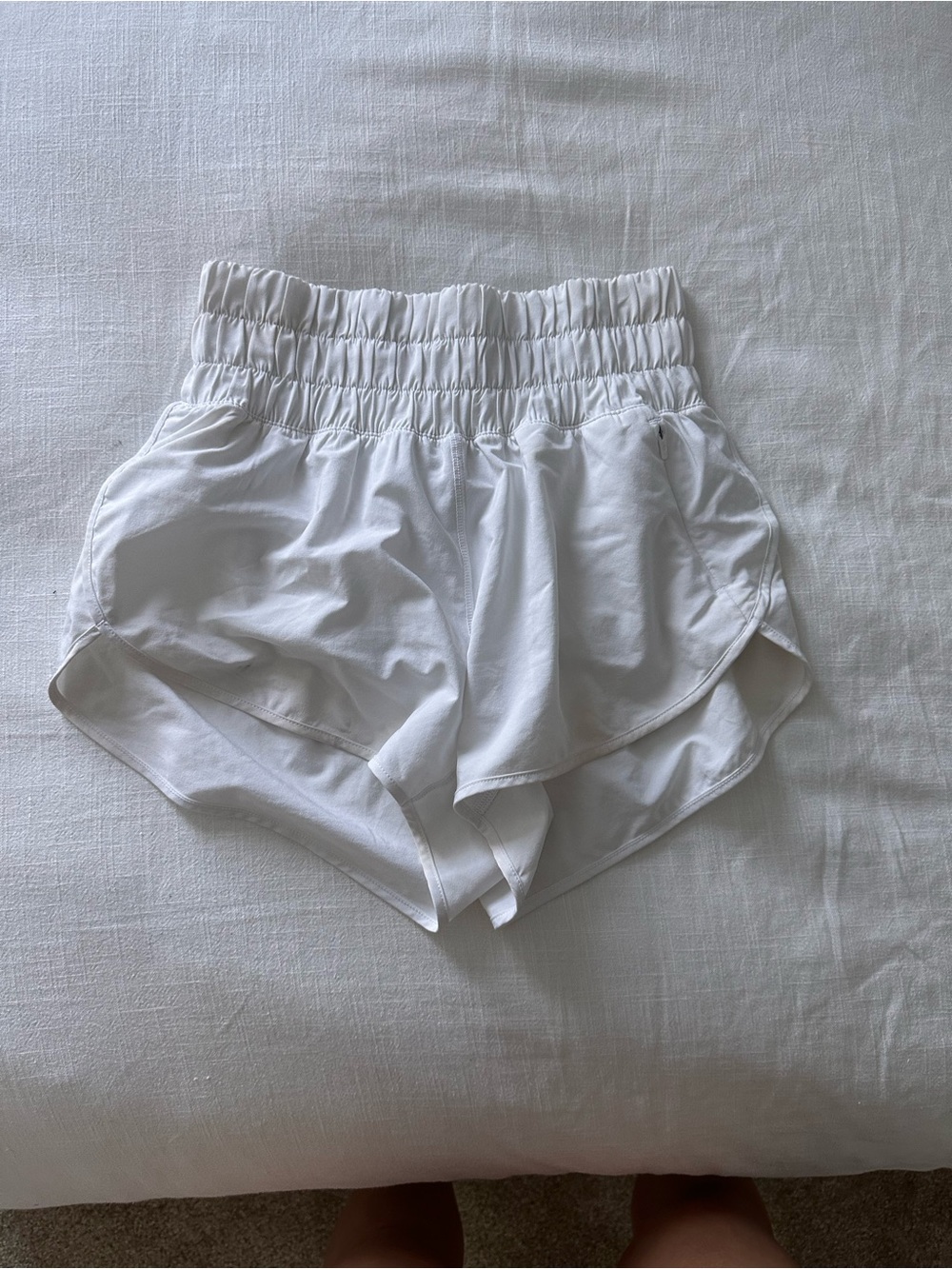 CRZ Yoga High-Rise Elastic Waist White Women's Shorts - Picture 4 of 9